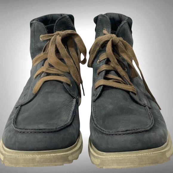 Men's 10 SOREL Gray Suede Leather Chukka Style Lace Up Waterproof Boots EUC - Picture 1 of 8